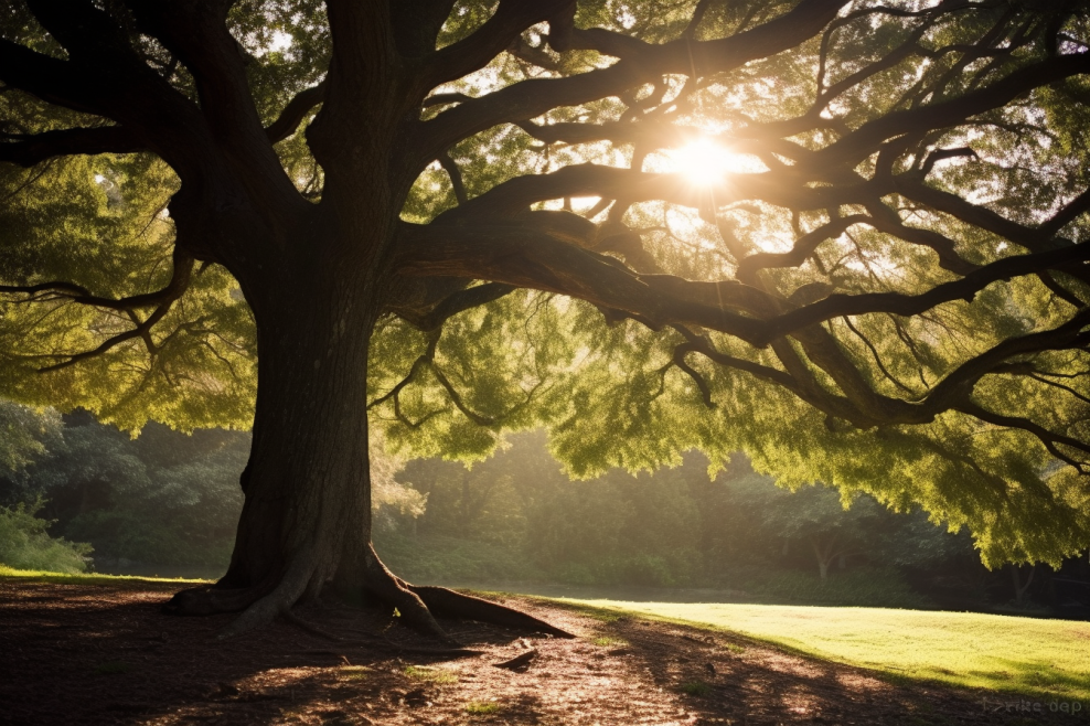 DWJ_UW90_a_large_tree_with_minimal_sun_light_shining_through_7b383d84-fd1f-4a3b-b7b5-f47a3184ccce