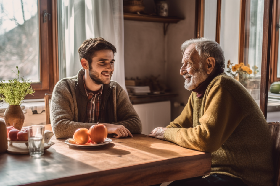 DWJ_UW90_an_old_person_and_a_young_person_together_talking_at_t_878fdf3b-4d37-4424-9a6e-6a9d5152a08f
